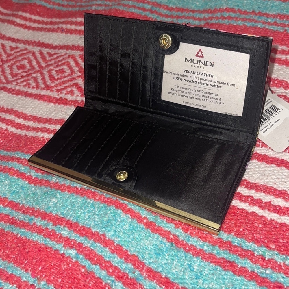 Mundi Slim Clutch Wallet Midnight Garden Fl - Picture 6 of 8